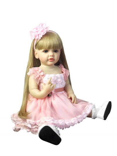 Силиконовая кукла Реборн девочка Сабрина, 55 см-5
