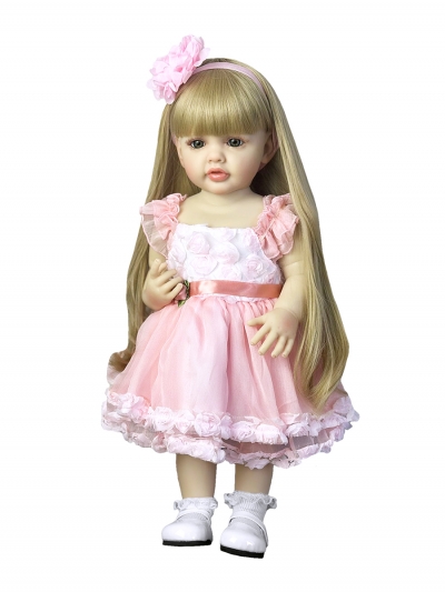 Силиконовая кукла Реборн девочка Сабрина, 55 см-4